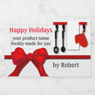 Cooks Weihnachtsgeschenk-Jar-Label Lebensmitteletikett