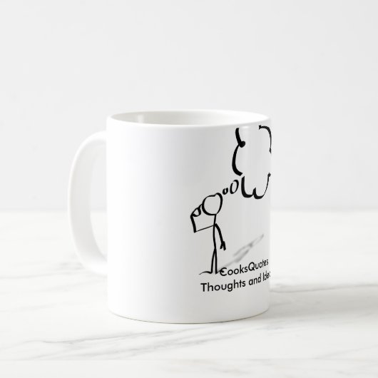 CooksQuote Gedanken und Ideen! Kaffeetasse (Vorderseite Links)