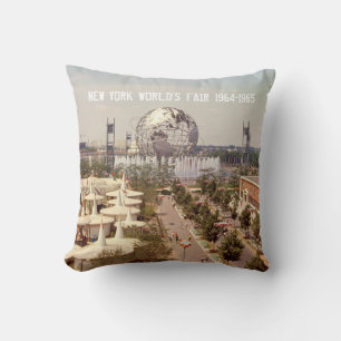 Cool 1964 Retro Street View World's Fair New York Kissen