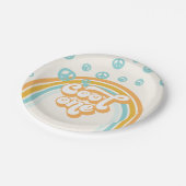 Cool 1 Retro Boy 1. Geburtstag Pappteller (Schrägansicht)