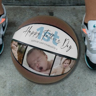 Cool 1st Fathers Day 3 Photo Collage  Basketball