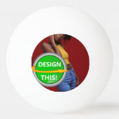 COOL! 3-Sterne-Pingpong-Ball - weiß - Custom Tischtennisball (Vorderseite)