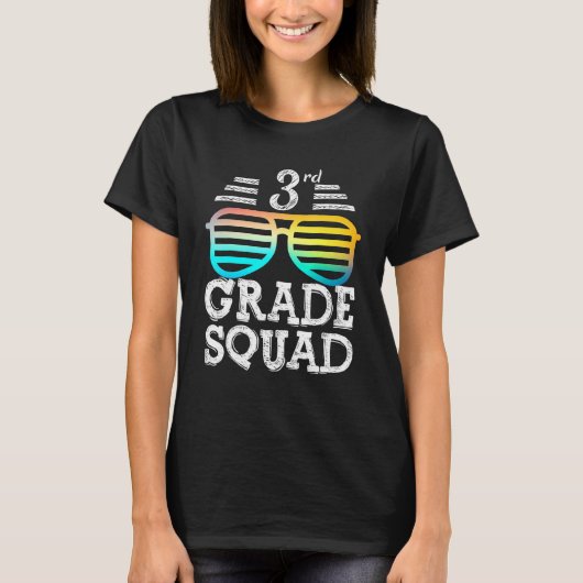 Cool 3rd Grade Squad Team Back To School Graduatio T-Shirt (Vorderseite)
