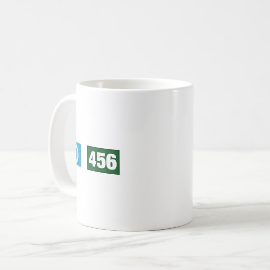 Cool 456 Code-Nummer O Say Yes Illustration Graphi Kaffeetasse (Vorderseite Links)