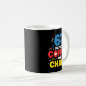 Cool 67 Days Of Coffee Teacher Retro Vibes School Kaffeetasse (VorderseiteRechts)