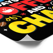 Cool 67 Days Of Coffee Teacher Retro Vibes School  Poster (Ecke)