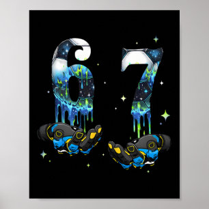 Cool 67 Six Seven Meme Fußball Drip Jungen K Poster