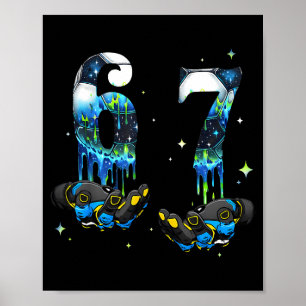 Cool 67 Six Seven Meme Fußball Drip Jungen K Poster