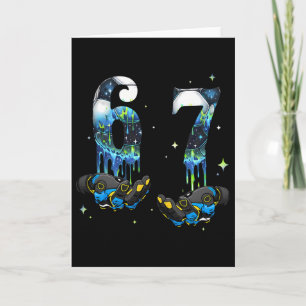 Cool 67 Six Seven Meme Fußball Footbyll Drip Junge Karte
