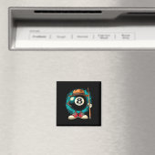 Cool 8 Ball Character Funny Billiards Magnet (In Situ (Geschirrspüler))
