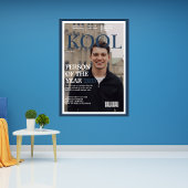 Cool Abschluss Fake Magazine Cover Foto Blue Poster