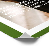 Cool Abschluss Fake Magazine Cover Foto Green Poster (Ecke)