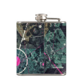 Cool Abstract Digital Graffiti Art Geometic Flachmann (Rückseite)