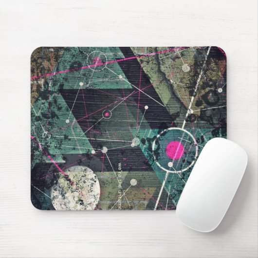 Cool Abstract Digital Graffiti Art Geometic Mousepad (Mit Mouse)