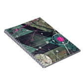 Cool Abstract Digital Graffiti Art Geometic Notizblock (Rechte Seite)