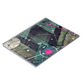 Cool Abstract Digital Graffiti Art Geometic Notizblock (Linke Seite)