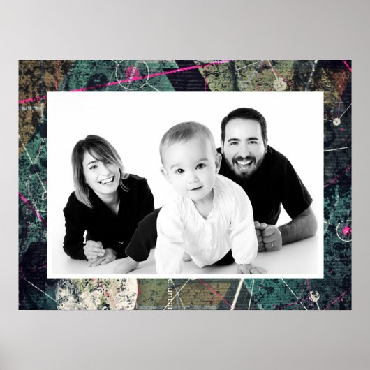 Cool Abstract Graffiti Art Geometic Custom Photo Poster (Vorne)