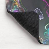 Cool Abstract Neon Liquid Art Black Mousepad (Ecke)