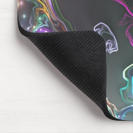 Cool Abstract Neon Liquid Art Black Mousepad (Ecke)