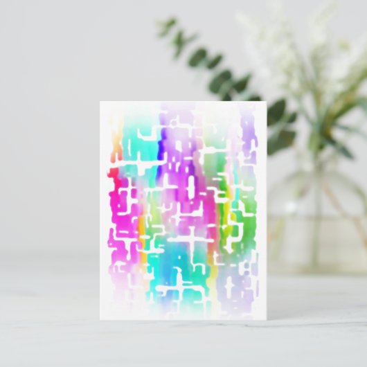 Cool Abstrakt Postkarte (Stehend Vorderseite)