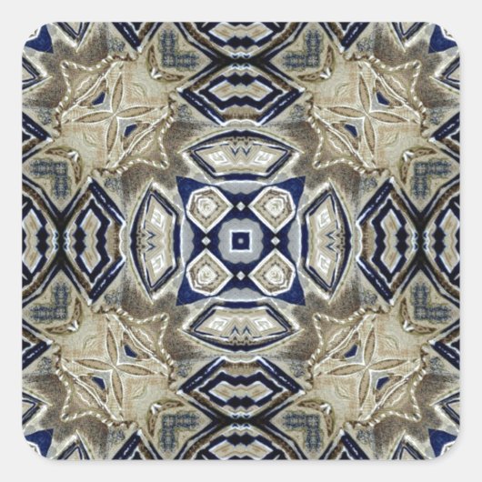 Cool Abstrakt Quadratischer Aufkleber (Vorderseite)