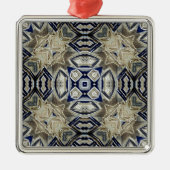 Cool Abstrakt Silbernes Ornament (Vorne)