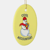 Cool Accountant Snowman Keramik Ornament (Rechts)