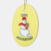 Cool Accountant Snowman Keramik Ornament (Links)