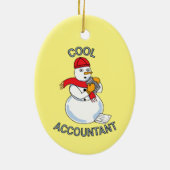 Cool Accountant Snowman Keramik Ornament (Hinten)