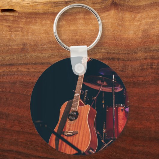 Cool Acoustic Guitar Schlüsselanhänger (Vorderseite)