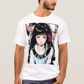 Cool Aesthetic Japanese Anime Girl T-Shirt (Vorderseite)