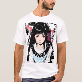 Cool Aesthetic Japanese Anime Girl T-Shirt