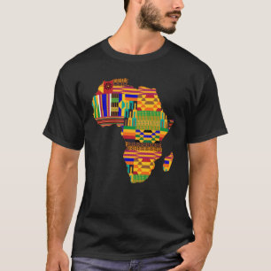 Cool Africa Map Kente Cloth For Wo African Lover T-Shirt