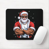 Cool African American Santa Black Christmas Pajama Mousepad (Mit Mouse)