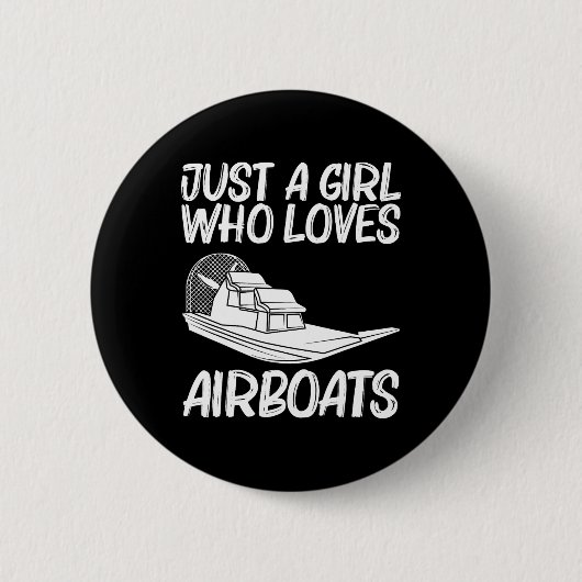 Cool Airboat Gift For Girls Mom Airboat Racing Air Button (Vorderseite)
