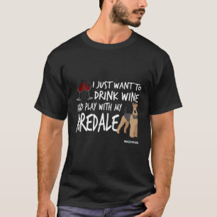 Cool Airedale Terrier Hoodie Weinkultur und Erde T-Shirt