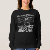 Cool Airplane For Men Women Airplane Pilot Aviatio Sweatshirt (Vorderseite)