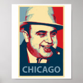 Cool Al Capone Italian Gangster Chicago Hope Óbámá Poster (Vorne)