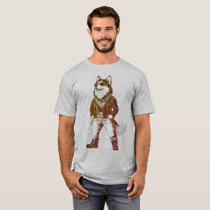 Cool Alaskan Malamute Rapper mit Sonnenbrille T-Shirt