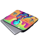 Cool Alien Desert Chillin Laptopschutzhülle (Vorne Knopf)