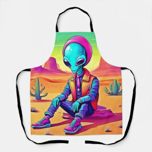 Cool Alien Desert Chillin Schürze