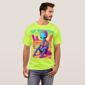 Cool Alien Desert Chillin T-Shirt (Vorne ganz)