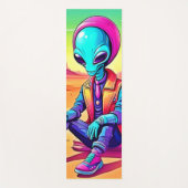 Cool Alien Desert Chillin Yogamatte (Vorderseite)