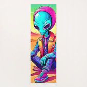 Cool Alien Desert Chillin Yogamatte (Rückseite)