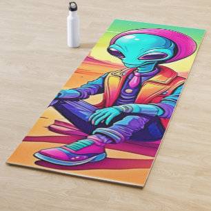 Cool Alien Desert Chillin Yogamatte