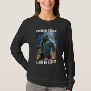 Cool Alpha Sloth Cringey Funny Cringe Alpha Animal T-Shirt
