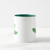 Cool als Cucumber Funny Watercolor Cucumber Face Tasse (Zentrum)