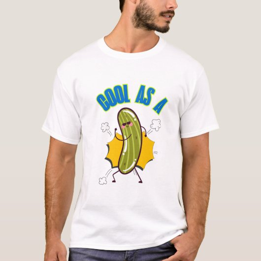 Cool als Cucumber-Phrasen Slang-Idiom lustig T-Shirt (Vorderseite)