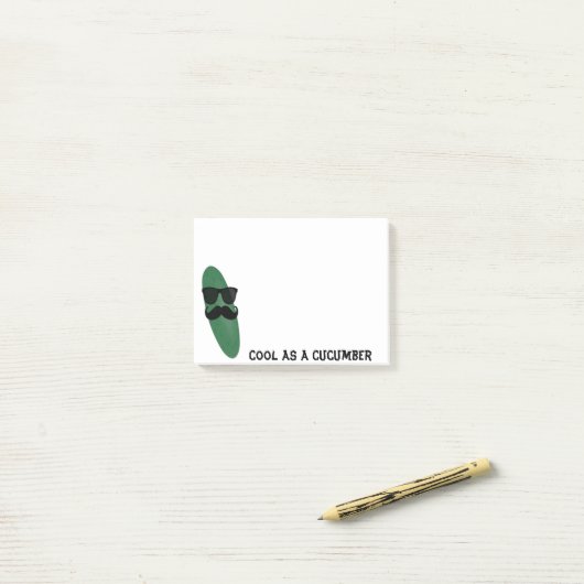 Cool als ein Gurken-Post-Itanmerkungen Post-it Klebezettel (Auf Schreibtisch)