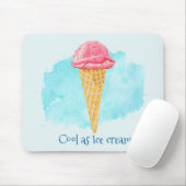 Cool als Eiscreme Erdbeerkronenpuppe Mousepad (Mit Mouse)
